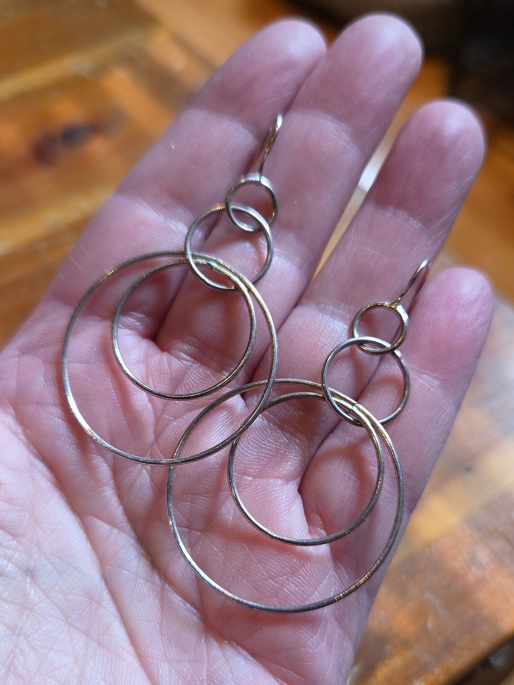 Silpada Sterling Silver Double Hoop French Hook Earrings